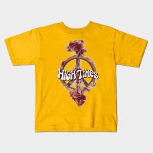 roovy 70s Vibes | Peace Sign T-shirt | High Times Kids T-Shirt